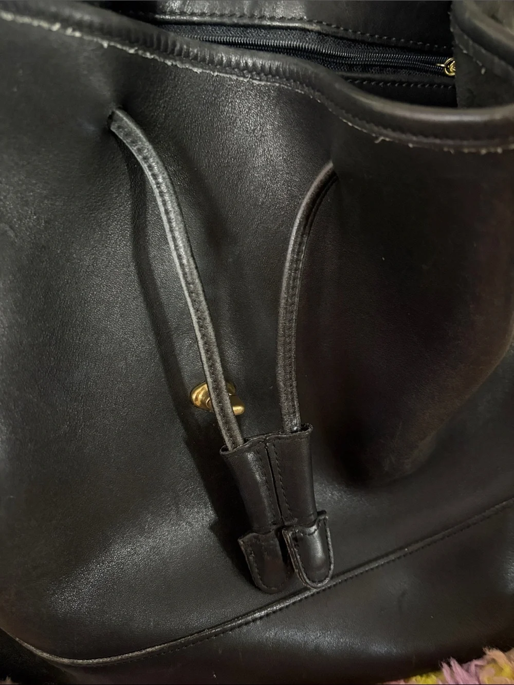 Vintage COACH BLACK LEATHER BACKPACK 9791